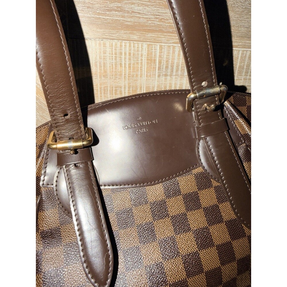 Louis Vuitton Verona MM Damier Ebene Canvas Shoulder Bag Gold Hardware Lock Key - Picture 5 of 13